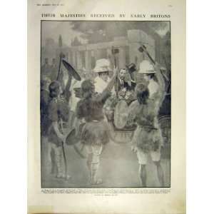   Briton Queen King Carriage Festival Empire Print 1911