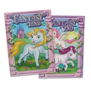   Assorted Embossed & Foil Fantasy Land Coloring Books: Toys & Games