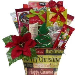 Very Merry Christmas Gift Basket of Holiday Treats:  