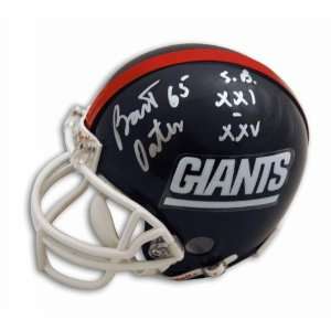 Bart Oates New York Giants Autographed Mini Helmet Inscribed SBXXIXXV 