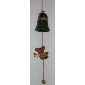   Ardco Fine Quality Wooden Bell & Angel Bear Ornament 