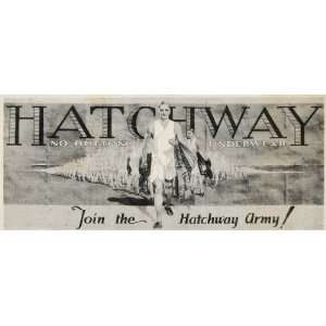  1926 Original Print Billboard Ad Hatchway Underwear Men 