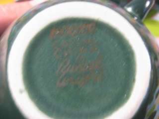 Russel Wright Casual Iroquois Mugs Cups Dark Green  