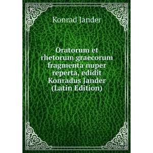   reperta, edidit Konradus Jander (Latin Edition) Konrad Jander Books