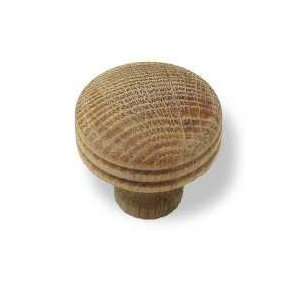  Oak Unfinished Knob 1 1/4 Three Turned Ribs K30 DP 2404O 