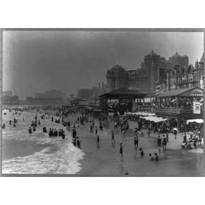   ,NJ,Beach scene south from central pier,bathing suits