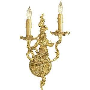   Rococo Sconce With Male Figure In French Gold Finish