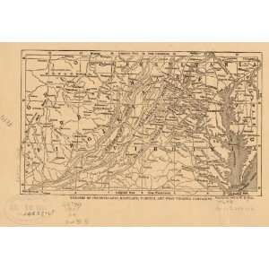  1882 Civil War map of Middle Atlantic States: Home 