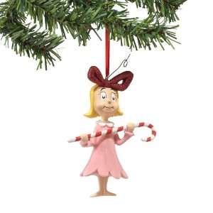  Grinch from Department 56 Flocked CLW CC Ornament