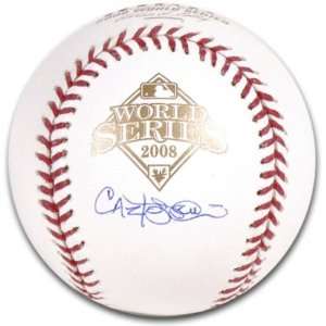 Carlos Pena Autographed Baseball  Details: 2008 World Series Baseball