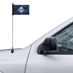  Tampa Bay Rays 4 x 5.5 Navy Blue Antenna Flag: Sports 