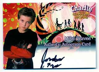 2005 CHARLIE AND THE CHOCOLATE FACTORY Mike Teavee AUTOGRAPH Jordan 