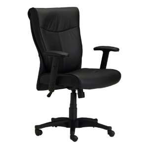   Leather Series Executive Chair w/ Adjustable Arms: Office Products