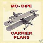 CONTROL LINE CARRIER BIPE AIRPLANE NOTES & PLANS