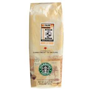  Starbucks Fair Trade Whole Bean Coffee, Two (2) 16 Ounce 