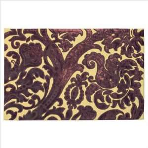  The Rug Market 44018D 1 LEONI WINE IVORY WINE BURG 5X8 