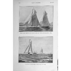   1910 Yachts Racing Valkyrie Ailsa Torpid Thought Sport