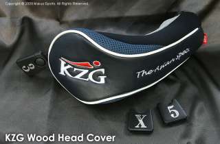New KZG golf Fairway Wood head covers Blue headcover  