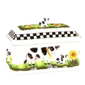    COW 3 D / Majolica Ceramic Bread Box *NEW!*: Home & Kitchen