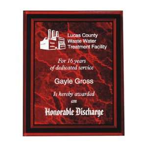  Laser Engraved Acrylic Plaque Red 7x9
