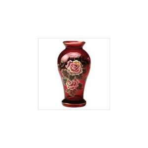  Hand Painted Ruby Vase