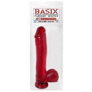  Basix 10 Dong W/suction Cup   Red