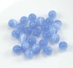 6mm baby blue cats eye beads