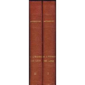  lesprit des lois/2 volumes montesquieu Books