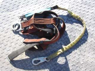Safety harness/ fall protection w/ shock absorbing lanyard  