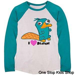   PLATYPUS 7 8 10 12 14 Long Sleeve SHIRT Top PHINEAS AND FERB Disney