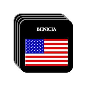  US Flag   Benicia, California (CA) Set of 4 Mini Mousepad 