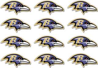 Sheet of 12 Baltimore Ravens NFL Decals Sticker  