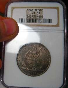 1861 O Seated Liberty Half Dollar NGC MS63 *Civil War Date*  
