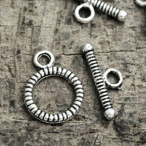 150PCS Tibetan Silver Ring Toggle Clasps Finding TS1466  
