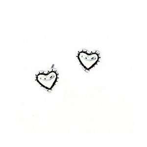  EP F1204 tlf   Mini Silver Heart with Rope Border   Post 