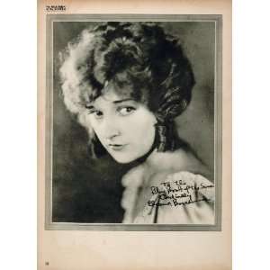  1923 Eleanor Boardman Silent Film Actor Biography Print 