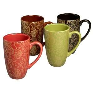  Signature Tea Time Assorted Set of 4 Tea Mugs Kitchen 