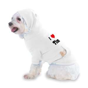 Love/Heart Tim Hooded T Shirt for Dog or Cat X Small (XS) White 