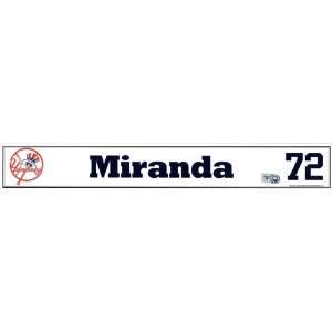 Juan Miranda #72 2008 Yankees Spring Training Game Used Locker Room 