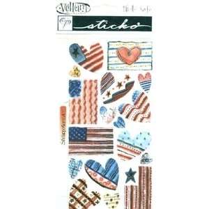   Stickers Patriotic Hearts SPVM 26; 6 Items/Order