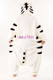   Sazac Cute eye White tiger Fleece wear Pajamas Japan Animal New  