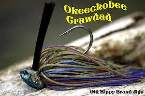 Old Hippy Ultra Custom Bass Jigs   Brush Jig   Okeechobee Crayfish 