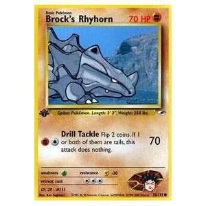  Pokemon   Brocks Rhyhorn (70)   Gym Heroes Toys & Games