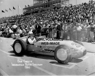 1960 INDY 500 BOB CHRISTIE OFFY RACER AUTO RACING PHOTO  