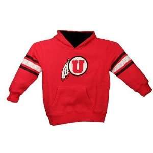  Utah Utes Youth Fullback Hooded Sweatshirt (Red): Sports 