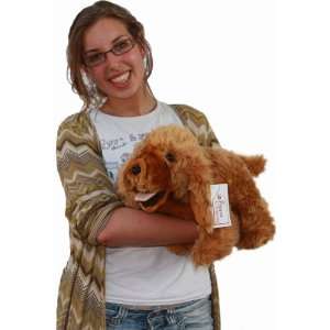    Playful Puppies   Large Golden Dog Hand Puppet: Toys & Games