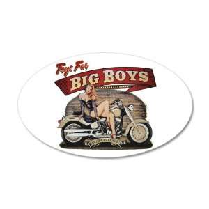   Vinyl Sticker Toys for Big Boys Lady on Motorcycle 