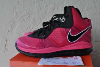 Nike Lebron 8 v/2 pink GS Girls South Beach pre heat black spark 