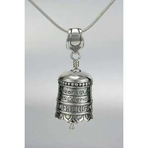 The Bell Collection JJ012 Friend Bell necklace in sterling silver: The 