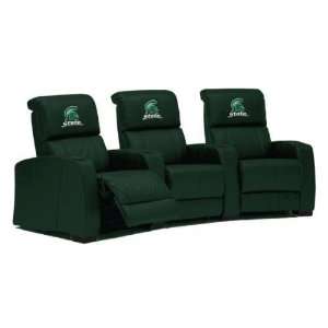   MSU Spartans Leather Theater Seating/Chair 2pc: Sports & Outdoors
